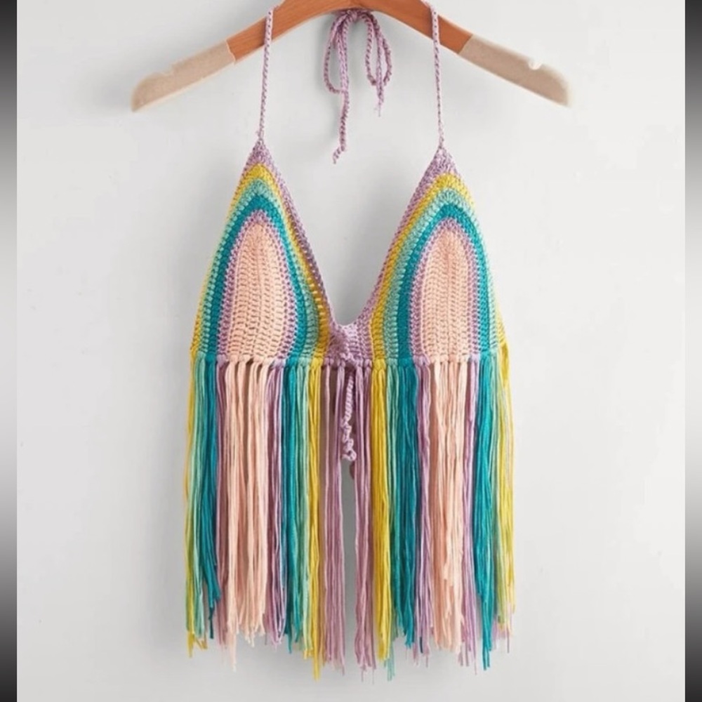 Summer beach knitted top